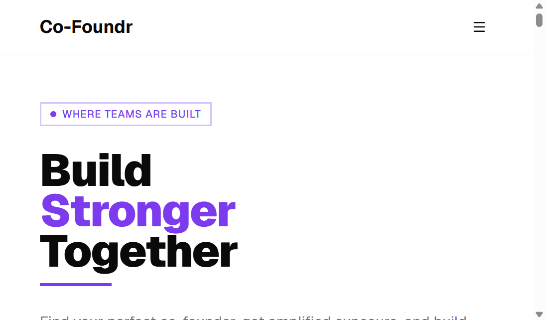 Co-Foundr screenshot